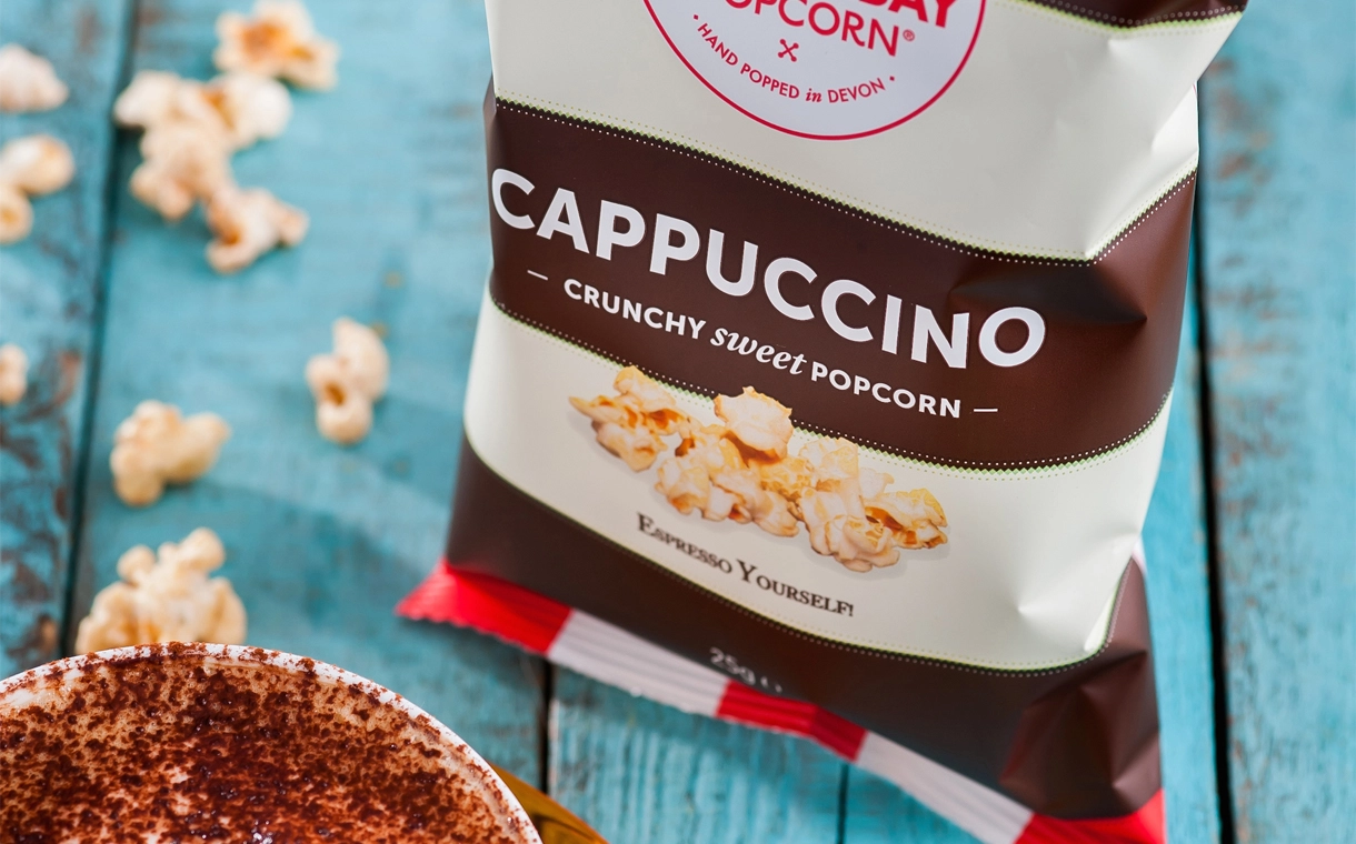 Popcorn s príchuťou cappuccino